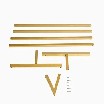 Efavormart 8 Ft Gold Triangular Wedding Arch for Decoration