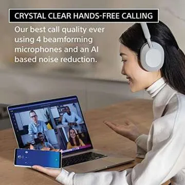 WH-1000XM5 Wireless Industry Leading Noise Canceling Headphones with Auto Noise Canceling Optimizer, Crystal Clear Hands-Free Calling