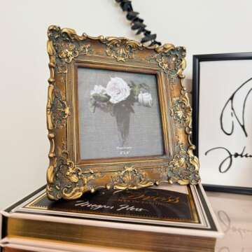 Stylish CISOO Vintage 4x4 Picture Frame for Home Decor