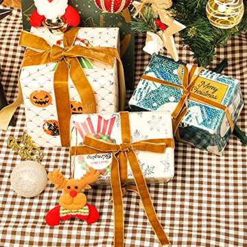 Yilloog Christmas Velvet Ribbon Set for DIY Crafts