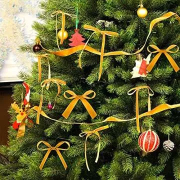 Yilloog Christmas Velvet Ribbon Set for DIY Crafts