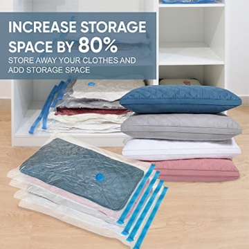 Vacuum Storage Bags Combo - 10 Space Saver Bags with Pump