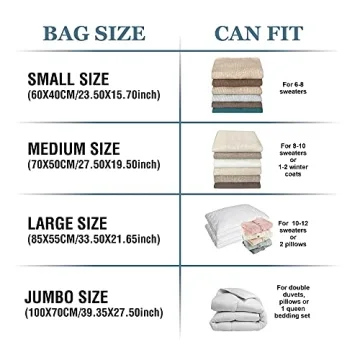 Vacuum Storage Bags Combo - 10 Space Saver Bags with Pump