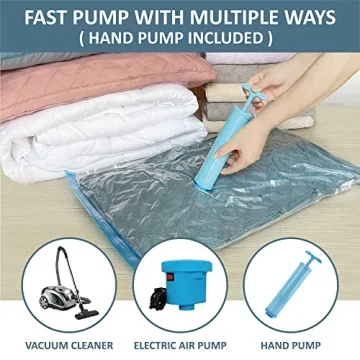 Vacuum Storage Bags Combo - 10 Space Saver Bags with Pump
