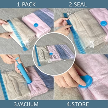 Vacuum Storage Bags Combo - 10 Space Saver Bags with Pump