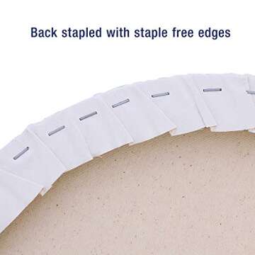 U.S. Art Supply 16 Inch Diameter Round 12 Ounce Primed Gesso Professional Quality Acid-Free Stretched Canvas (Pack of 2)