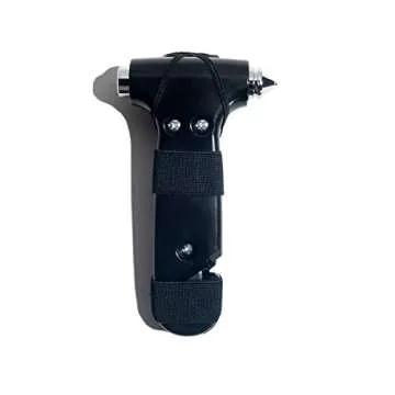 Super-Cute Safety Hammer - Emergency Automotive Escape Hammer Tool, Seat Belt Cutter & Car Window Break Tool - Black, 1 Count