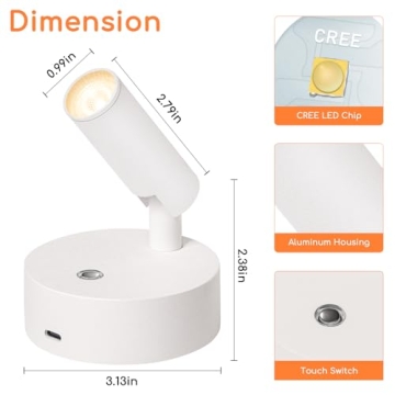URTOM Wireless LED Spotlight with Remote Control - Versatile Indoor Lighting
