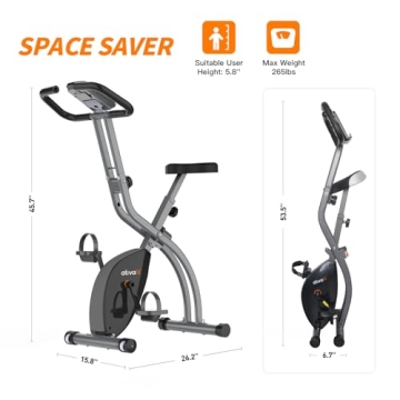 ATIVAFIT Folding Exercise Bike - 3 in 1 Home Fitness
