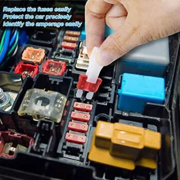 JOREST 60Pcs Car Fuse Assortment Kit - Replacement for Car/RV/Truck/Motorcycle(2Amp 3A 5A 7.5A 10A 15A 20A 25A 30A 35A 40A) - 30 Mini Blade Fuses Automotive + 30 Standard Auto Fuses + Fuse Puller