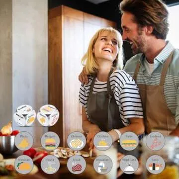 Food Dice Game Valentines Day Gifts for Her Him Boyfriend Girlfriend Food Decision Dice Anniversary ...