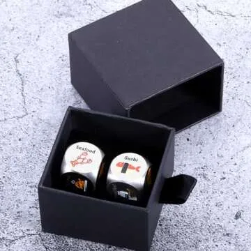 Food Dice Game Valentines Day Gifts for Her Him Boyfriend Girlfriend Food Decision Dice Anniversary Christmas Birthday Gifts for Wife Husband Men Women Stocking Stuffers Romantic Date Night Ideas Gift
