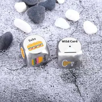 Food Dice Game Valentines Day Gifts for Her Him Boyfriend Girlfriend Food Decision Dice Anniversary Christmas Birthday Gifts for Wife Husband Men Women Stocking Stuffers Romantic Date Night Ideas Gift