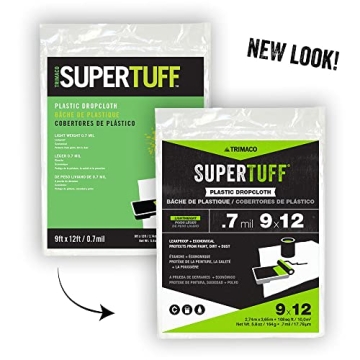 Trimaco SuperTuff 9x12 Plastic Drop Cloth for All Projects