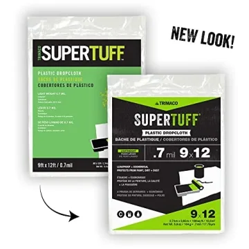 Trimaco SuperTuff 9x12 Plastic Drop Cloth for All Projects