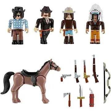 Roblox Action Collection - The Wild West Five Figure Pack [Includes Exclusive Virtual Item]