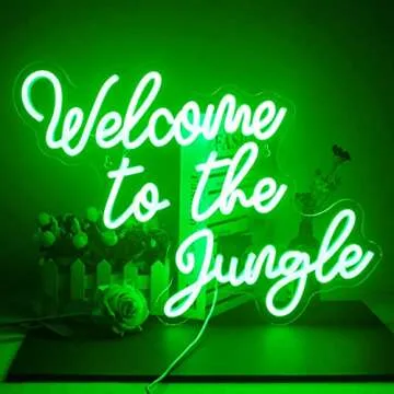FAXFSIGN Neon Jungle Decor Light Up Sign for Home