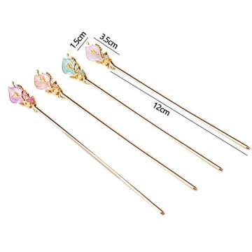 Elegant 4PCS Hanfu Hairpins for Weddings and Formal Events