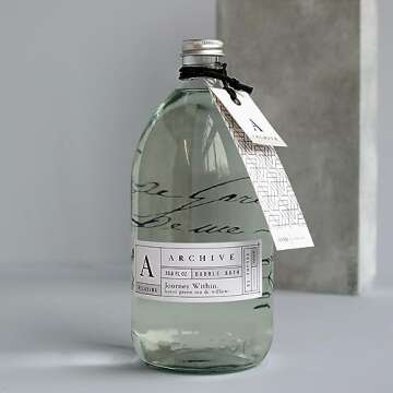 Archive Journey Within Bubble Bath for Adults, 33.8 fl. oz. – Green Tea & Willow Fragrance – Blend of Natural Oils, Refine Bath Bubbles for Women or Men, Adult Bubble Bath