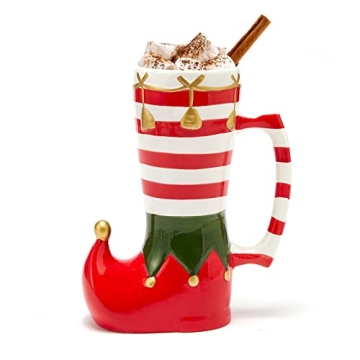 GUTE Christmas Elf Boot Mug for Festive Drinks - 17 oz