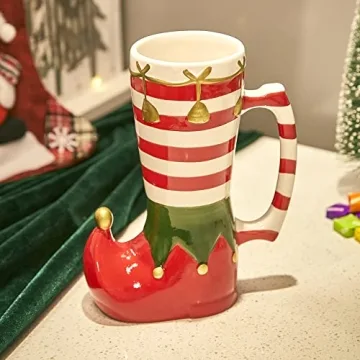 GUTE Christmas Elf Boot Mug for Festive Drinks - 17 oz