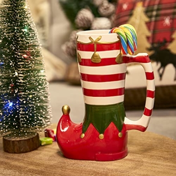 GUTE Christmas Elf Boot Mug for Festive Drinks - 17 oz