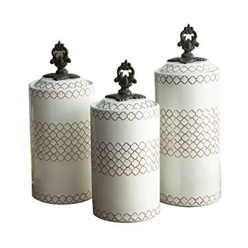 American Atelier Ceramic Canisters (Set of 3), White