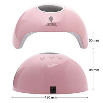 Goyaesque UV LED Nail lamp,24W UV Gel Nail Lamp,LED Curing Lamp Quick Dry Machine,UV Light for Nails,Nail UV Lamp.UV Gel Nail (24W Pink)