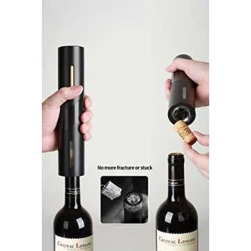 Hisip Electric Wine Opener - Battery Wine Bottle Opener Contains Beer Opener Wine Gift Set Automatic...