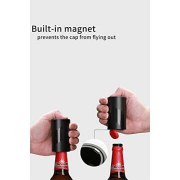 Hisip Electric Wine Opener - Battery Wine Bottle Opener Contains Beer Opener Wine Gift Set Automatic Corkscrew Electric Potable for Home Bar Father Day Gift