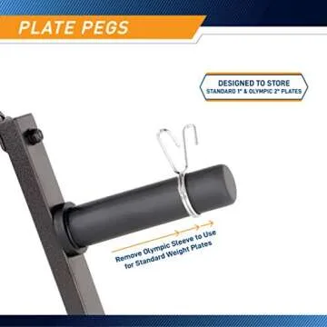 Marcy 6-Peg Olympic Weight Plate Tree for Home Gym