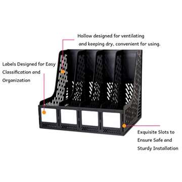 Heavy Duty Magazine File Folder Organizer for Office
