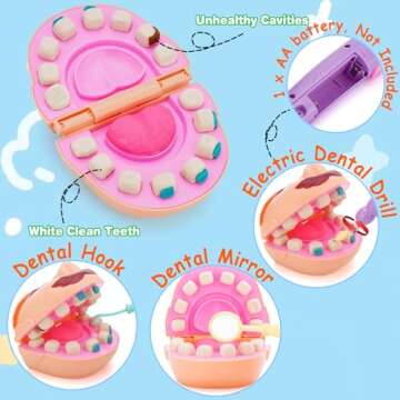Crelloci Dentist Color Dough Set - Fun & Educational Dentist Tools for Kids