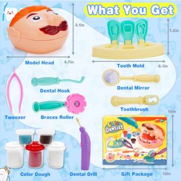 Crelloci Dentist Color Dough Set for Creative Play