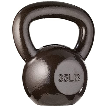 Amazon Basics Cast Iron Kettlebell, 35 Pounds, Black