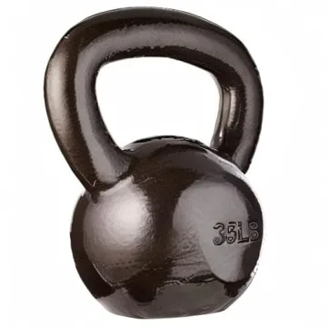 Amazon Basics Cast Iron Kettlebell, 35 Pounds, Black
