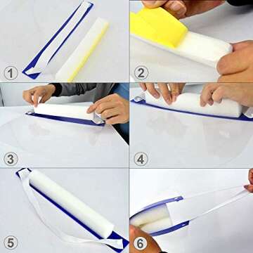 100Pcs Face Shields, Double-sided Anti-Fog and Dustproof Transparent Full Face Protective Visor