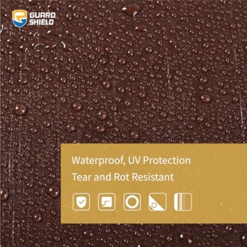 GUARD SHIELD Brown Tarp 10x12 ft Heavy Duty Waterproof Tarpaulin