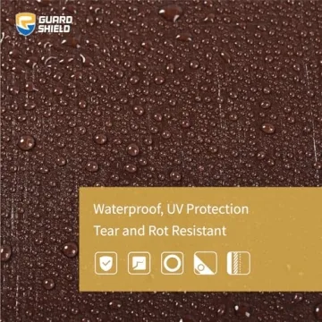 GUARD SHIELD Brown Tarp 10x12 ft Heavy Duty Waterproof Tarpaulin