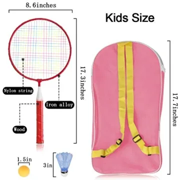 Kids Badminton Rackets 12 in 1 Sports Set