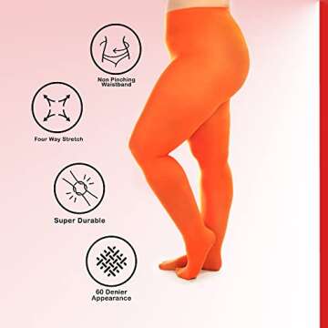 Silky Toes Womens Plus Size Opaque Microfiber Casual Tights - 1 or 2 Pairs