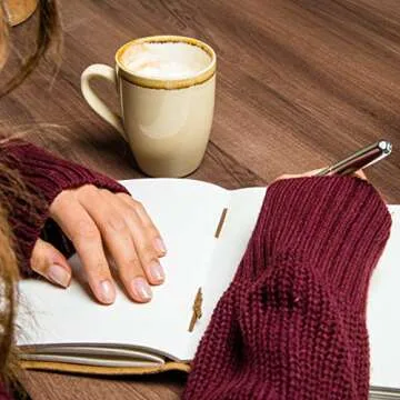 Leather Journal Notebook Gift Set + Luxury Pen – Handmade Genuine Buffalo Leather Travel Journal Hand-Stitched Coptic Leather Binding – Premium Recycled Acid-Free Unlined Cotton Paper MOONSTER®