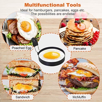 Nonstick Egg Rings Set of 4 - Perfect for Breakfast