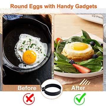Nonstick Egg Rings Set of 4 - Perfect for Breakfast