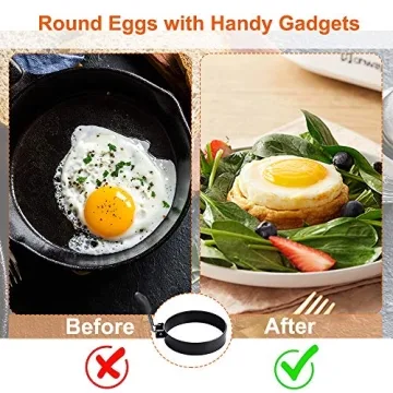Nonstick Egg Rings Set of 4 - Perfect for Breakfast