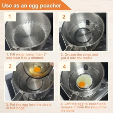 Nonstick Egg Rings Set of 4 - Perfect for Breakfast