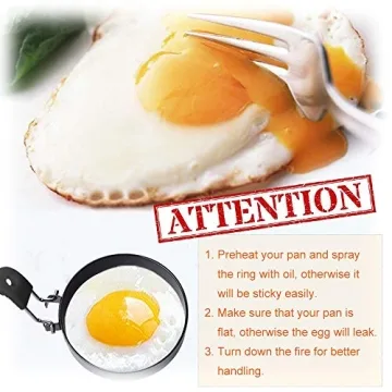 Nonstick Egg Rings Set of 4 - Perfect for Breakfast