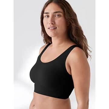 True & Co. Women's True Body Lift Scoop Neck Bra, Black, XL (38C-D, 40A-B)