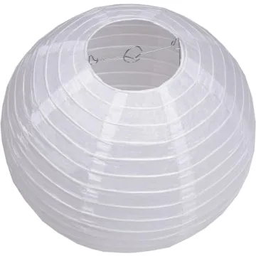 Elegant White Round Paper Lanterns for Parties and Weddings