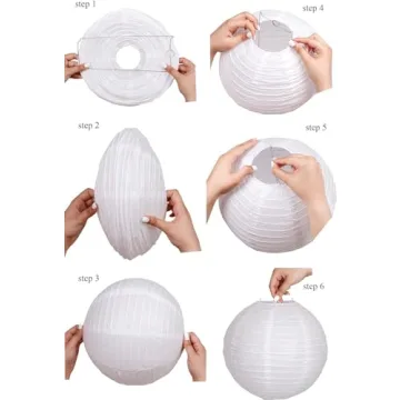 Elegant White Round Paper Lanterns for Parties and Weddings